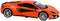 Radiografisch bestuurbare auto Mclaren 1:14 2.4g 570s oranje.