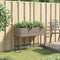 vidaXL - Plantenbak - met - schap - poly - rattan - grijs
