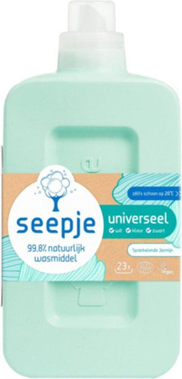Seepje Vloeibaar Wasmiddel Universeel Sprankelende Jasmijn - 1 liter - Goed voor 23 Wasbeurten