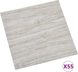 vidaXL - Vloerplanken - zelfklevend - 55 - st - 5,11 - m² - PVC - lichtgrijs