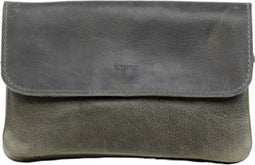 DSTRCT Raider Road - Schoudertas Clutch - Volnerf leer - Grijs