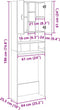 vidaXL - Wasmachinekast - 64x25,5x190 - cm - sonoma - eikenkleurig