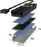 RaidSonic IB-M2HSF-703 hardwarekoeling SSD (solid-state drive) Koelplaat 2 cm 1 stuk(s) Zwart, Grijs