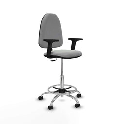 Piqueras y Crespo B2D05RP - Bureaustoel - Hoogteverstelbaar met armleuning - Lichtgrijs