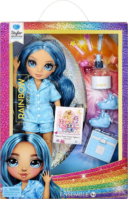 Rainbow High Junior High Pyjamaparty - 23 cm - Skyler (blauw) - Modepop