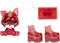 Rainbow High Klassieke Modepop - 28 cm - Ruby (rood) - Met slijmset en diertje