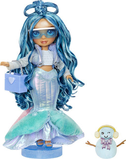 Rainbow High Winter Wonderland pop - Skyler (blauw)