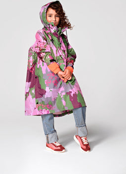 RainKiss - Kinder Regenponcho - Digi Spring Camo - 120-160cm - Poncho Kids