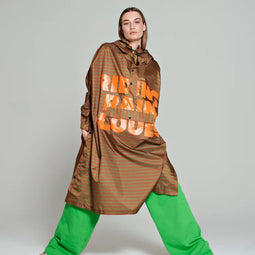 Rainkiss Regenponcho Breton Brown Green Text
