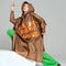 Rainkiss Regenponcho Breton Brown Green Text