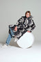 RAINKISS - Regenponcho - Half Moon x Smiley - One Size Fits Most - Donkerblauw