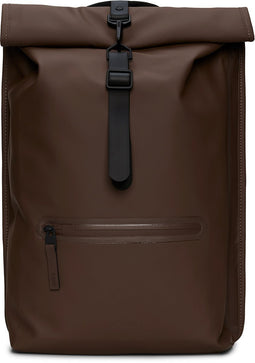 Rains - Rolltop Rucksack W3 Rugzak - Frame - Donkerbruin