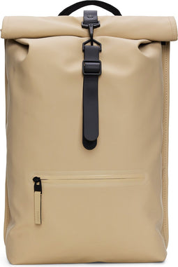 Rains Rolltop W3 Unisex Rugzak - Zand