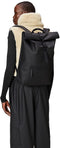 Rains Rolltop W3 Unisex Rugzak - Zwart