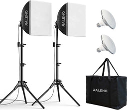 RALENO® Softbox-verlichtingsset, 2 x 16 x 16 inch fotostudioapparatuur