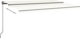 vidaXL - Luifel - vrijstaand - automatisch - 500x350 - cm - crèmekleurig