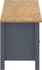 vidaXL - Tv-meubel - Hill - 110x40x47 - cm - massief - grenenhout - grijs
