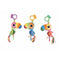 Rammelaar Multicolour Papegaai 25cm