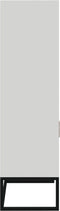 vidaXL - Hoge - kast - 60x35x125 - cm - bewerkt - hout - wit