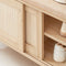 SoBuy FSR163-N - Schoenenbank - Houtlook met Schuifdeuren - Naturel