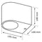 Ranex LED-wandlamp 3 W grijs 5000.332
