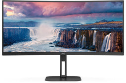 AOC CU34V5C - 34" VA Gebogen Monitor - WQHD 3440x1440 100Hz - Zwart