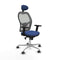 Piqueras y Crespo 2D086G1 - Bureaustoel - Verstelbare hoogte met hoofdsteun - Marineblauw