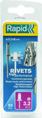 Rapid 5000383 Blindklinknagels incl. boor - Aluminium/Staal - 3,2x8mm (50st)