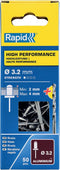 Rapid 5000383 Blindklinknagels incl. boor - Aluminium/Staal - 3,2x8mm (50st)