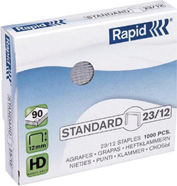 Rapid Standard nietjes 23/12, Heavy duty, gegalvaniseerde nietjes. 1000 STUKS