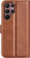 Lunso - Geschikt voor Samsung Galaxy S23 Ultra - cover bookcase hoes - Bruin
