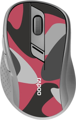 Rapoo "M500 Silent" stille multimodus draadloze optische muis, Rood/Camouflage