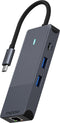 Rapoo USB-C Multiport Adapter, 8-in-1, grijs