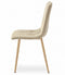 Set van 2 Eetkamerstoelen LIBRA Lichtbeige – Houtlook Metalen Poten, Modern Velvet Bekleding, Ergonomisch Design, Max. 120 kg