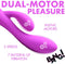 BANG! - 10X Flexibele Rabbit Vibrator - Duo Stimulatie Paars