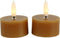 Countryfield LED Theelicht rustiek 4cm 2 stuks - amber.