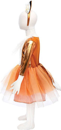 Great Pretenders Verkleedkledij Woodland vossenjurk met hoofdband - Oranje - Maat 3-4 jaar