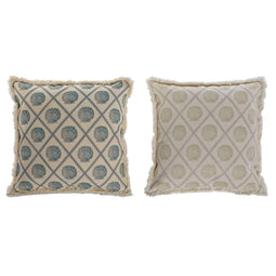 Kussen Home ESPRIT Blauw Beige 45 x 10 x 45 cm (2 Stuks)