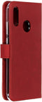 Selencia Hoesje Geschikt voor Huawei P Smart (2019) Hoesje Met Pasjeshouder - Selencia Echt Lederen Bookcase - Rood
