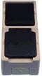 Ratio Schakelaar en stopcontact - spatwaterdicht - verticaal - IP54 - 250V - 16A - plastic