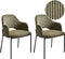 RATON - Eetkamerstoel set van 2 - Olijfgroen - Corduroy