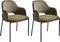 RATON - Eetkamerstoel set van 2 - Olijfgroen - Corduroy