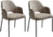 RATON - Eetkamerstoel set van 2 - Taupe - Corduroy