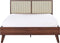 MONPAZIER - Tweepersoonsbed - Donkerhout - 140 x 200 cm - Rotan