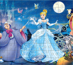 Ravensburger, 100 delige Schattige Assepoester met Glitter Disney Prinses Thema Puzzel, Veelkleurig