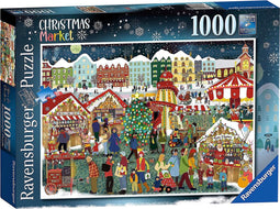 Ravensburger, 1000 stukjes kerstmarkt puzzel met Soft click technologie, Veelkleurig