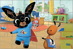 Ravensburger, 24 delige puzzel Bing Bunny thema uit de Giant Floor collectie, Veelkleurig