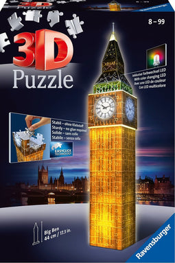 Ravensburger Big Ben Night Edition- 3D puzzel gebouw - 216 stukjes