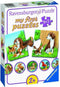 Ravensburger Dierenfamilies op de boerderij - My First puzzles - 9x2 stukjes - kinderpuzzel