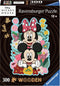 Ravensburger houten puzzel Disney Mickey & Minnie Mouse - Legpuzzel - 300 stukjes